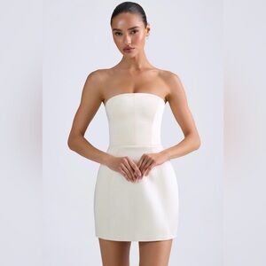 Oh Polly bandeau structured tulip dress